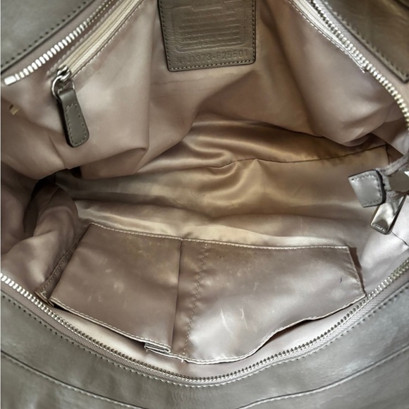 COACH Taylor Op Art SignatureTote in Taupe - Picture 10 of 12